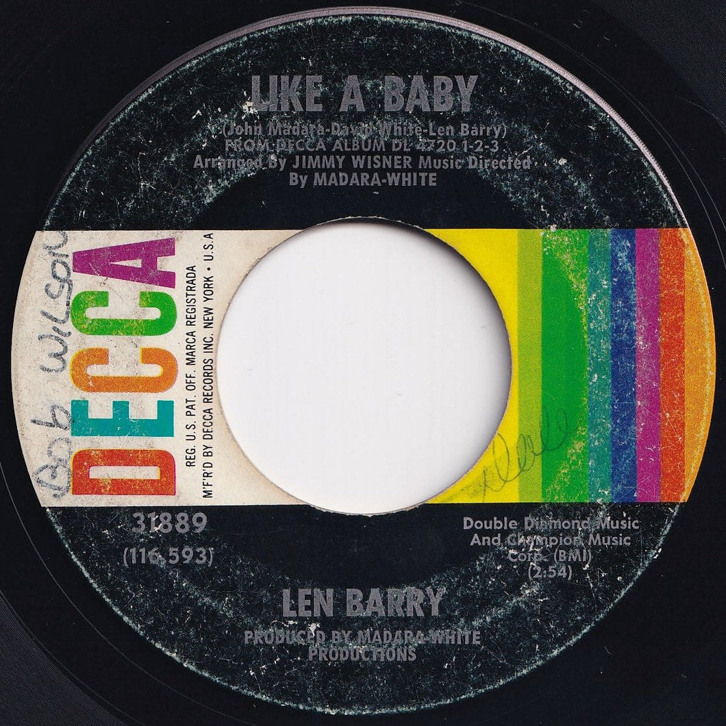 Len Barry - Like A Baby / Happiness (Is A Girl Like You) (7 inch Record / Used)