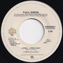 画像をギャラリービューアに読み込む, Paul Simon - One-Trick Pony / Long, Long Day (7 inch Record / Used)
