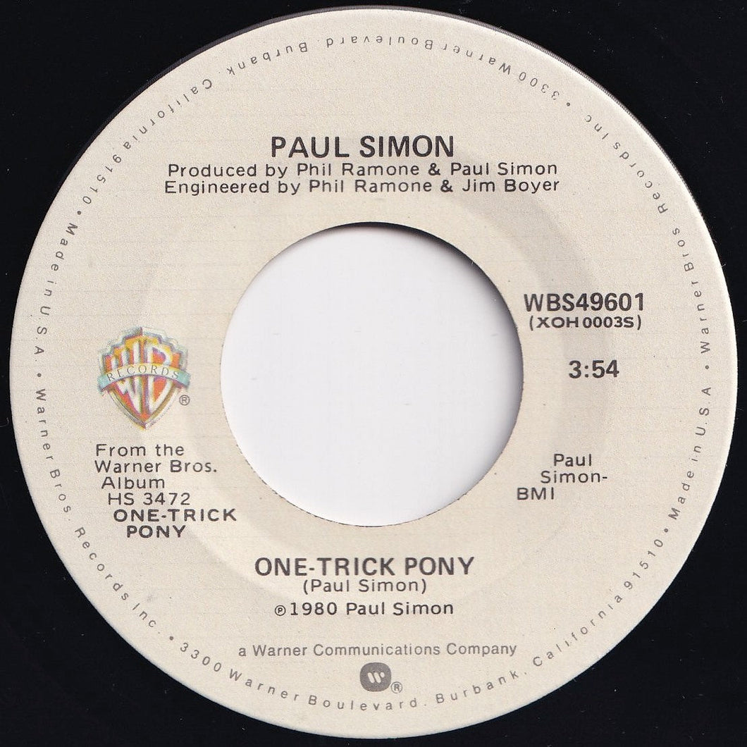 Paul Simon - One-Trick Pony / Long, Long Day (7 inch Record / Used)