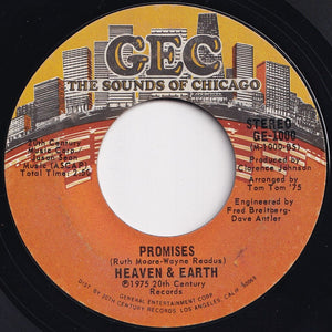 Heaven & Earth - I Can't Seem To Forget You / Promises (7 inch Record / Used)