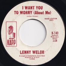 画像をギャラリービューアに読み込む, Lenny Welch - Rags To Riches / I Want You To Worry (7 inch Record / Used)
