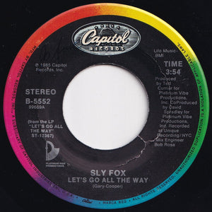 Sly Fox - Let's Go All The Way / Como Tu Te Llama? (What Is Your Name) (Reduced Remix) (7 inch Record / Used)