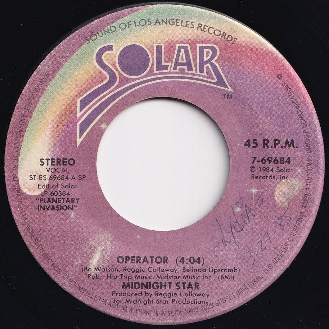 Midnight Star - Operator / Playmates (7 inch Record / Used)