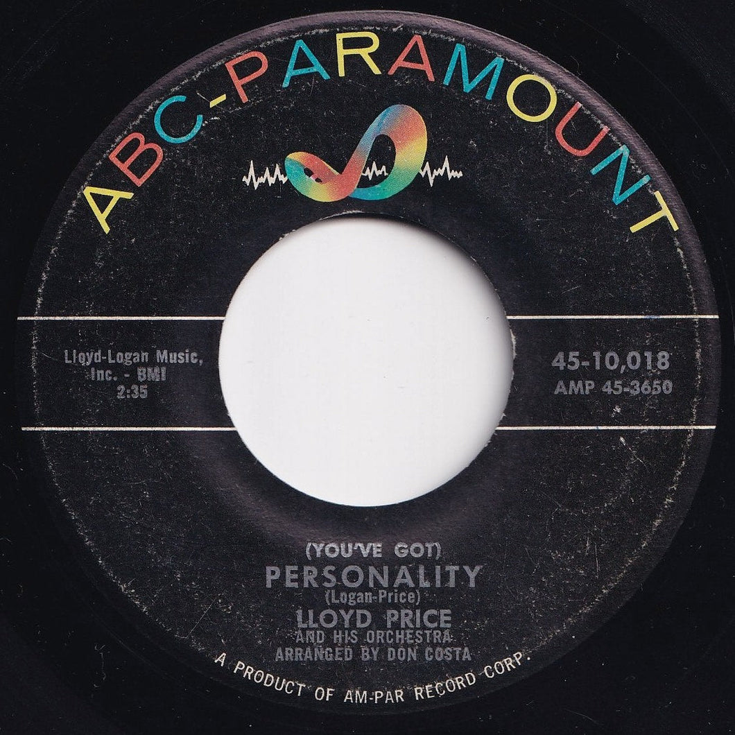 Lloyd Price And His Orchestra - (You've Got) Personality / Have You Ever Had The Blues (7 inch Record / Used)