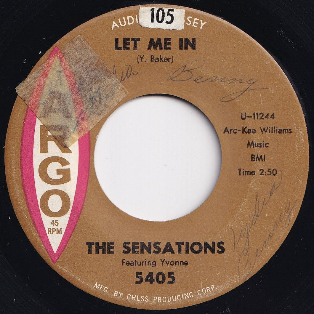 Sensations - Let Me In / Oh Yes I'll Be True (7 inch Record / Used)