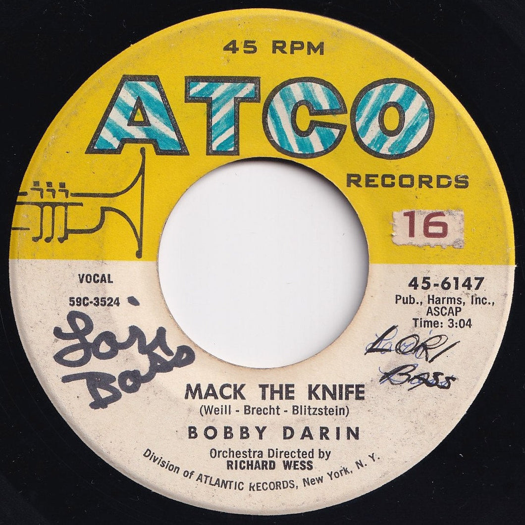 Bobby Darin - Mack The Knife / Was There A Call For Me (7 inch Record / Used)