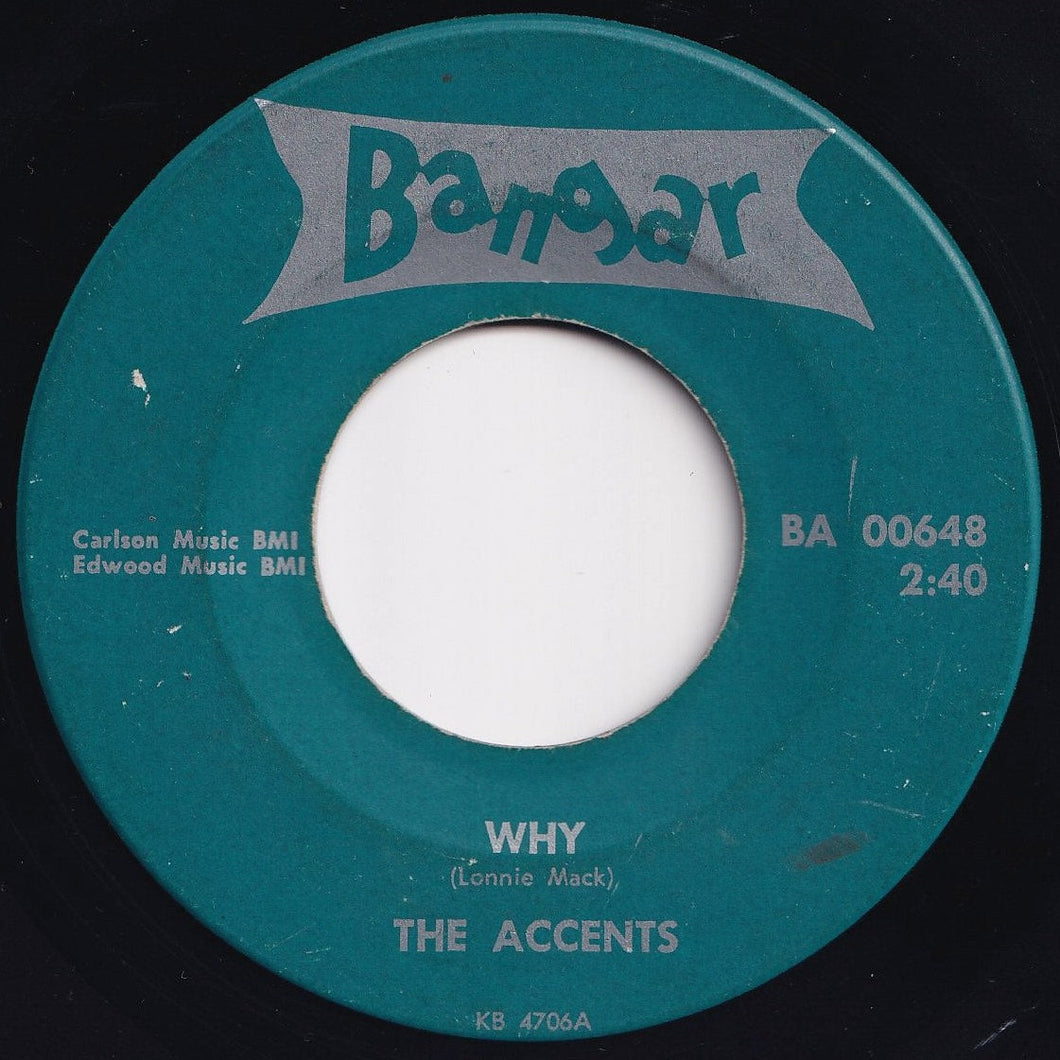 Accents - Why / Road Runner (7 inch Record / Used)