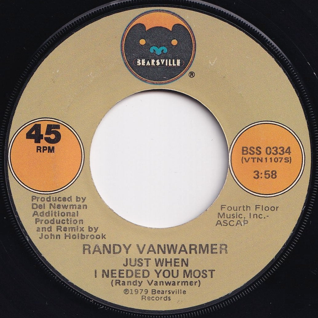 Randy Vanwarmer - Just When I Needed You Most / Your Light (7 inch