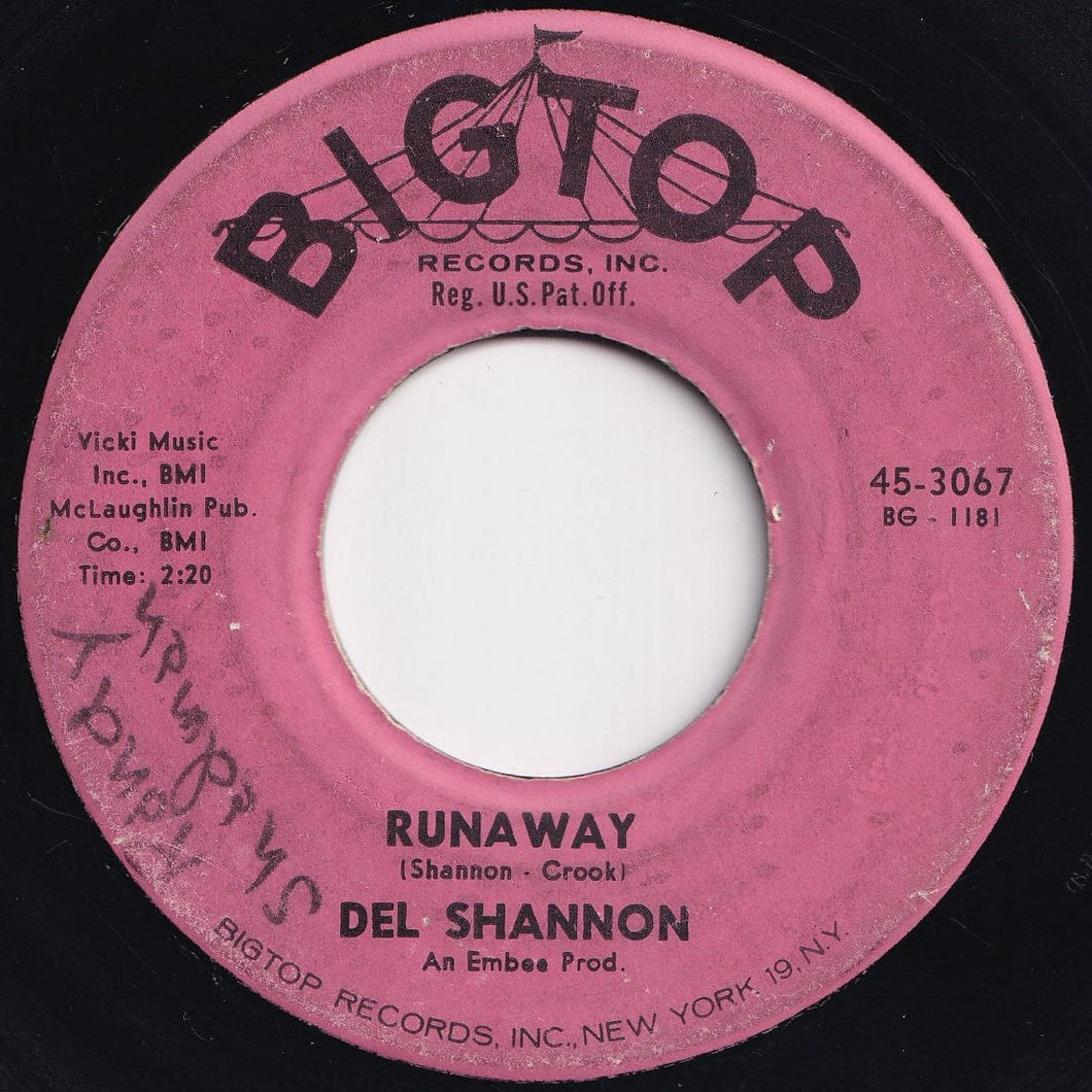 Del Shannon - Runaway / Jody (7 inch Record / Used)