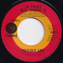 画像をギャラリービューアに読み込む, Peggy Lee - Is That All There Is / Me And My Shadow (7 inch Record / Used)

