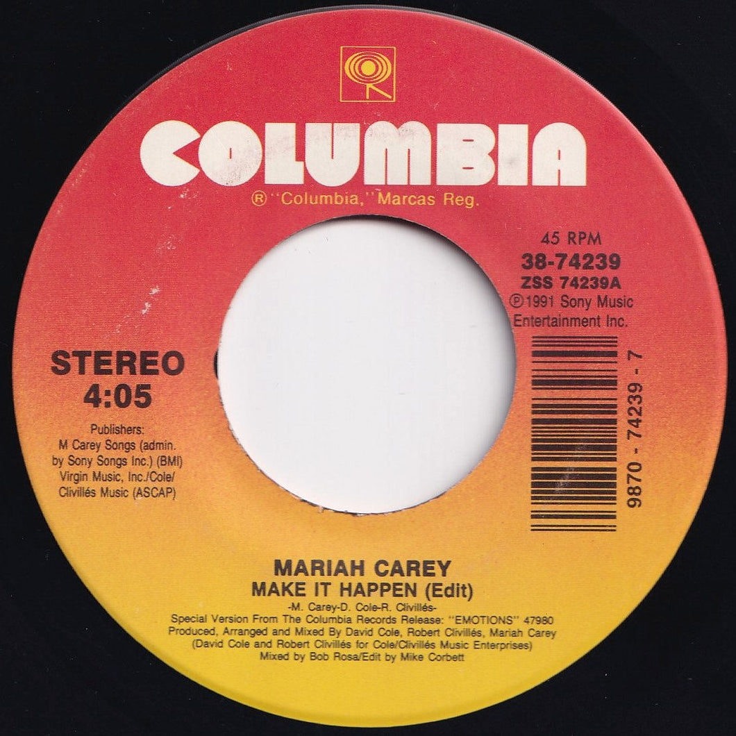 Mariah Carey - Make It Happen (Edit) / Emotions (Special Motion Edit) (7 inch Record / Used)