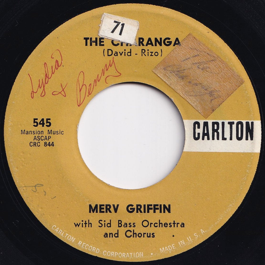Merv Griffin - The Charanga / Along Came Joe (7 inch Record / Used)