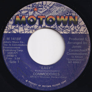 Commodores - Easy / Can't Let You Tease Me (7 inch Record / Used)