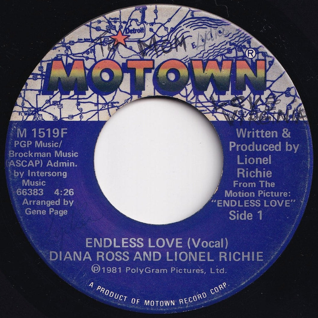 Diana Ross, Lionel Richie - Endless Love / (Instrumental) (7 inch Record / Used)