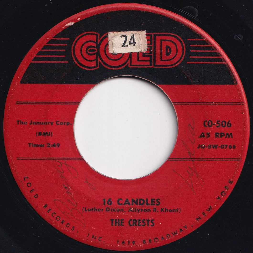 Crests - 16 Candles / Beside You (7 inch Record / Used)