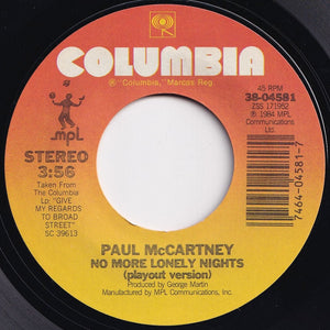 Paul McCartney - No More Lonely Nights (Ballad) / (Playout Version) (7 inch Record / Used)