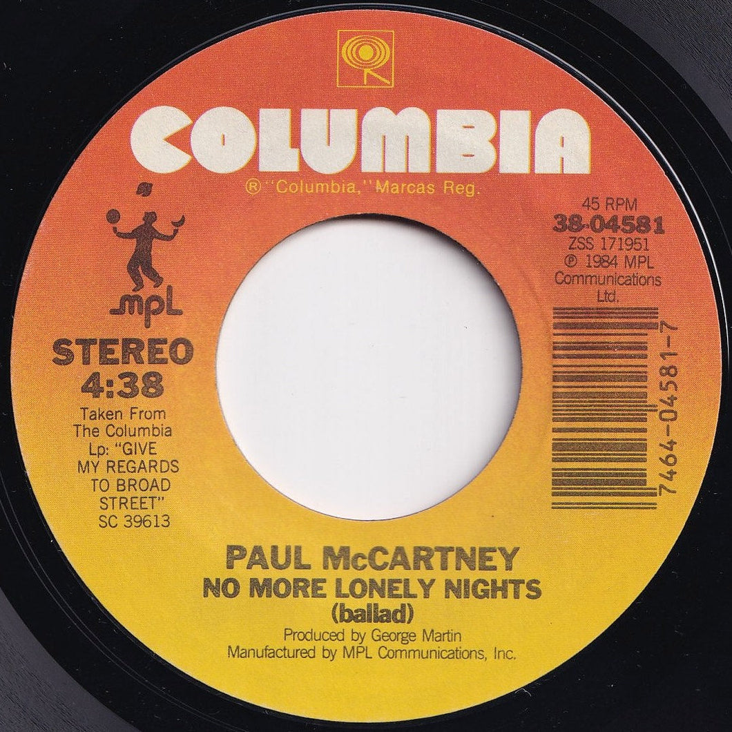 Paul McCartney - No More Lonely Nights (Ballad) / (Playout Version) (7 inch Record / Used)