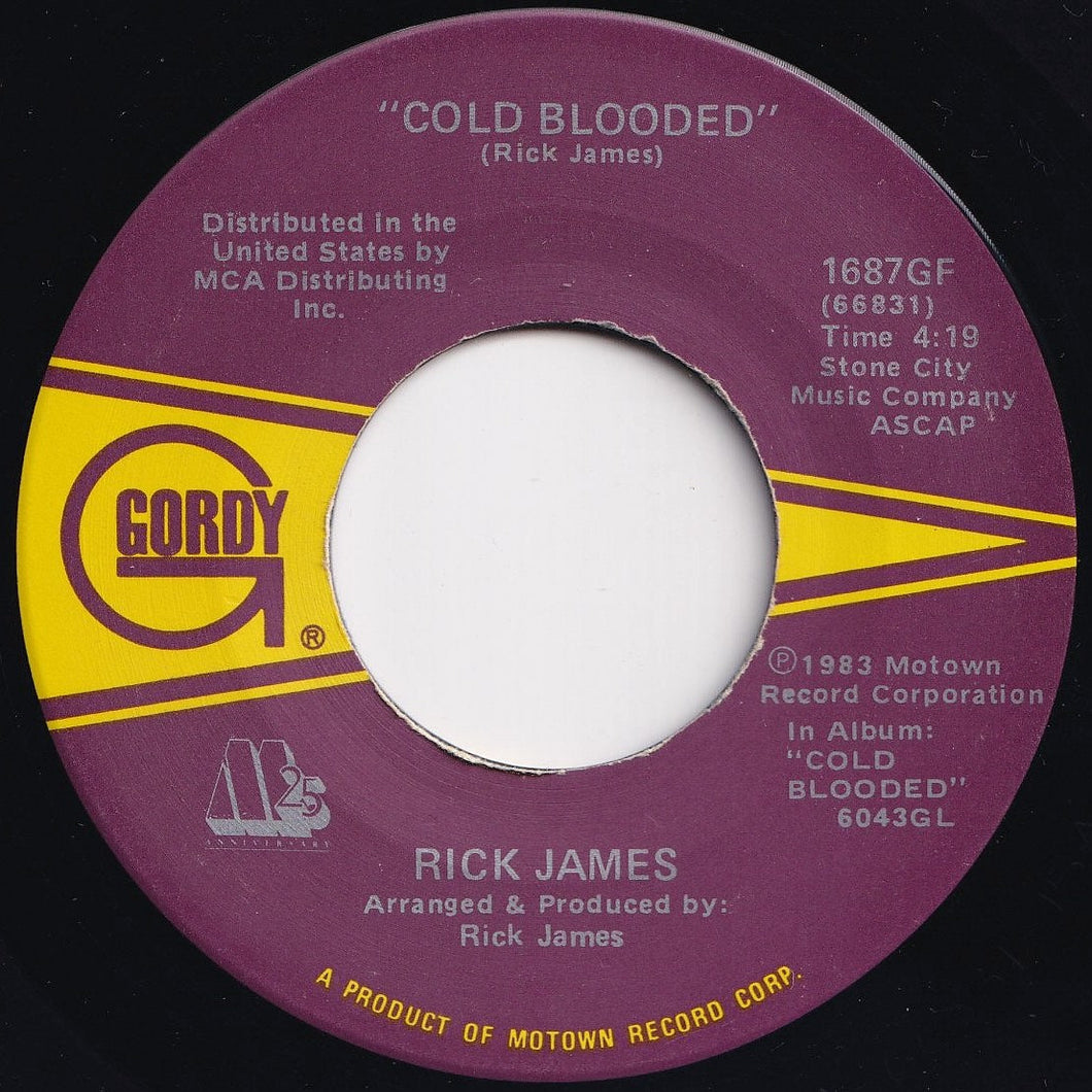 Rick James - Cold Blooded / (Instrumental) (7 inch Record / Used)