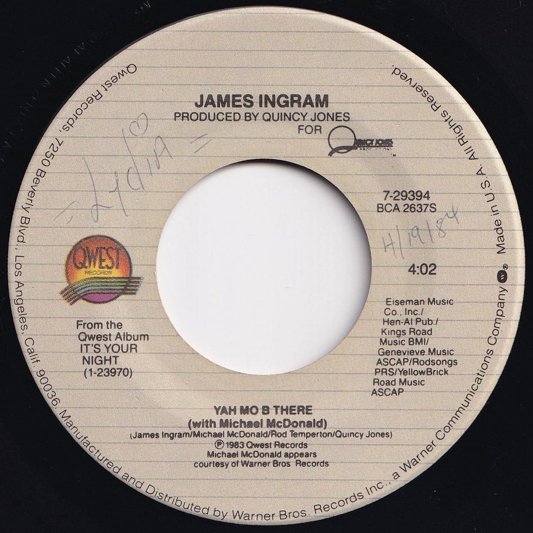 James Ingram - Yah Mo B There / Come A Da Machine (To Take A My Place) (7 inch Record / Used)