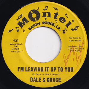 Dale & Grace - I'm Leaving It Up To You / Foolin' Around (7 inch Record / Used)