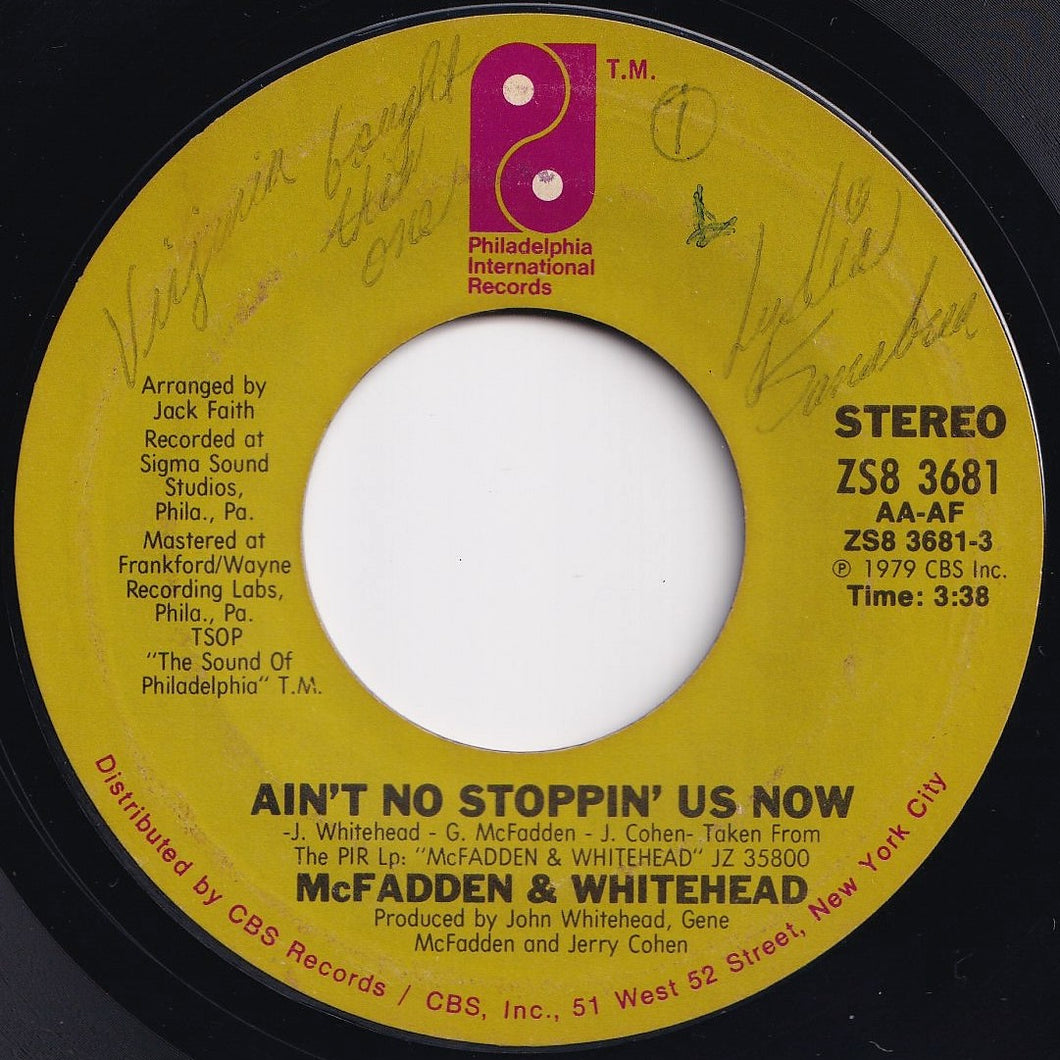 McFadden & Whitehead - Ain't No Stoppin' Us Now / I Got The Love (7 inch Record / Used)