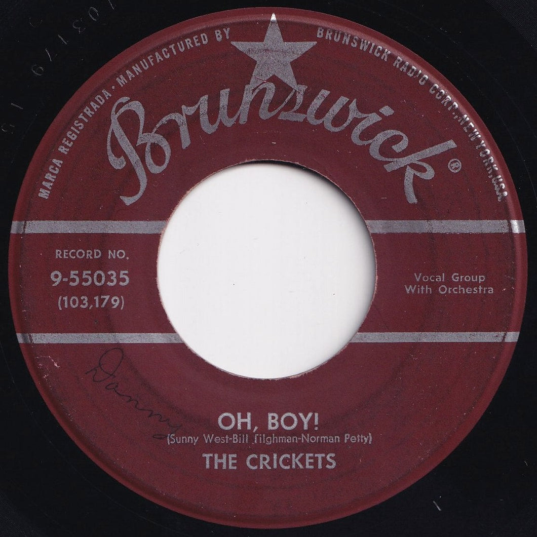 Crickets - Oh, Boy! / Not Fade Away (7 inch Record / Used)