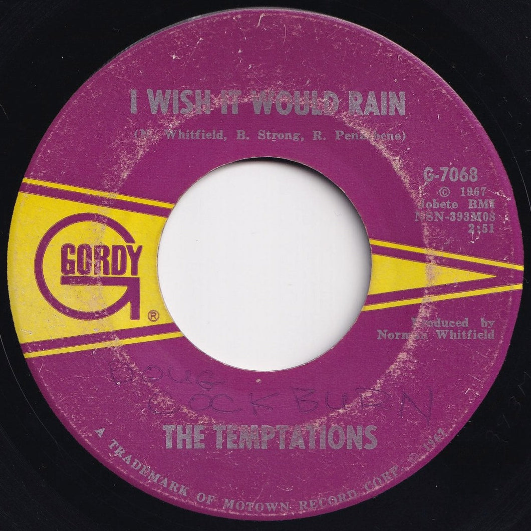 Temptations - I Wish It Would Rain / I Truly, Truly Believe (7 inch Record / Used)