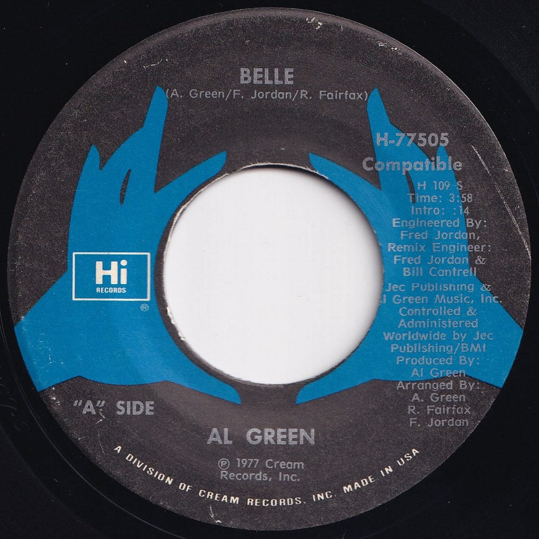 Al Green - Belle / Chariots Of Fire (7 inch Record / Used)