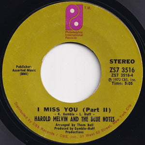 Harold Melvin And The Blue Notes - I Miss You (Part 1) / (Part 2) (7 inch Record / Used)