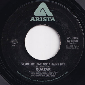 Quazar - Funk 'n' Roll (Dancin' In The "Funkshine") / Savin' My Love For A Rainy Day (7 inch Record / Used)