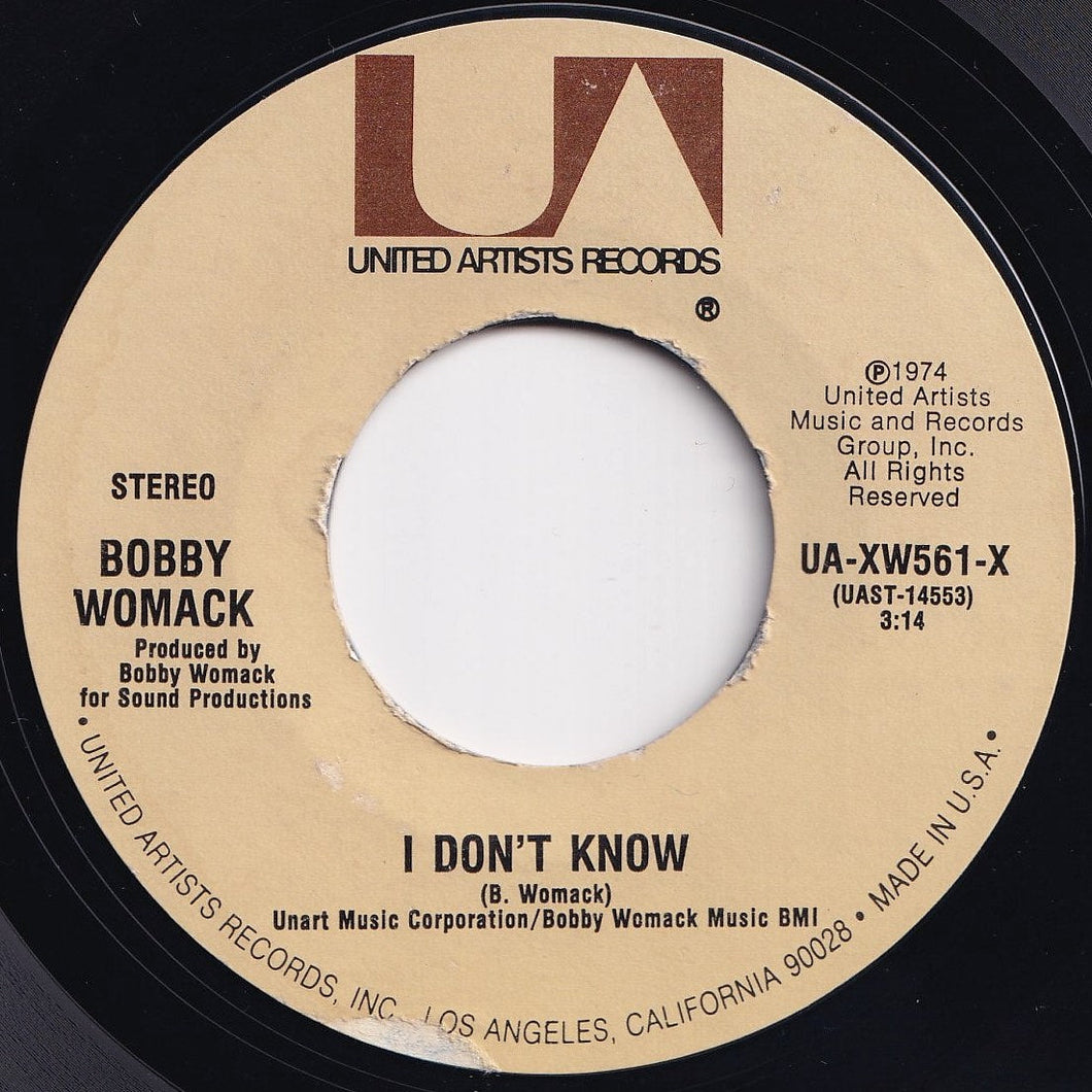 Bobby Womack - I Don't Know / Yes Jesus Loves Me (7 inch Record / Used)