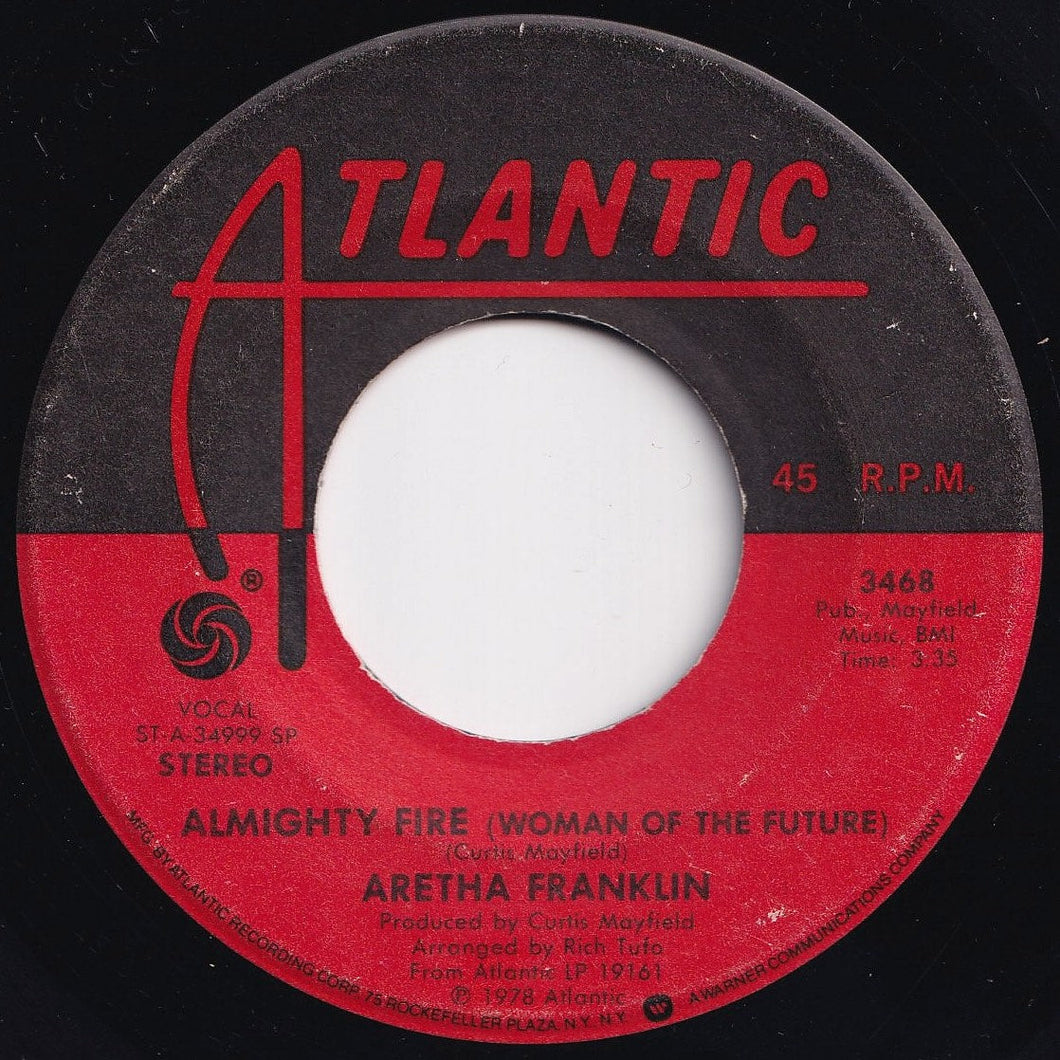 Aretha Franklin - Almighty Fire (Woman Of The Future) / I'm Your Speed (7 inch Record / Used)