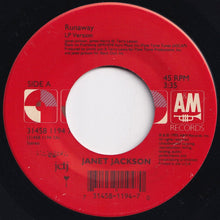 画像をギャラリービューアに読み込む, Janet Jackson - Runaway (LP Version) / When I Think Of You (Morales House Mix &#39;95) (7 inch Record / Used)
