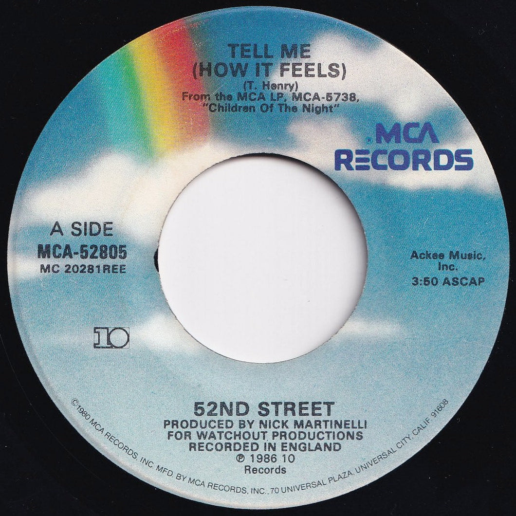 52nd Street - Tell Me (How It Feels) / (Dub) (7 inch Record / Used)