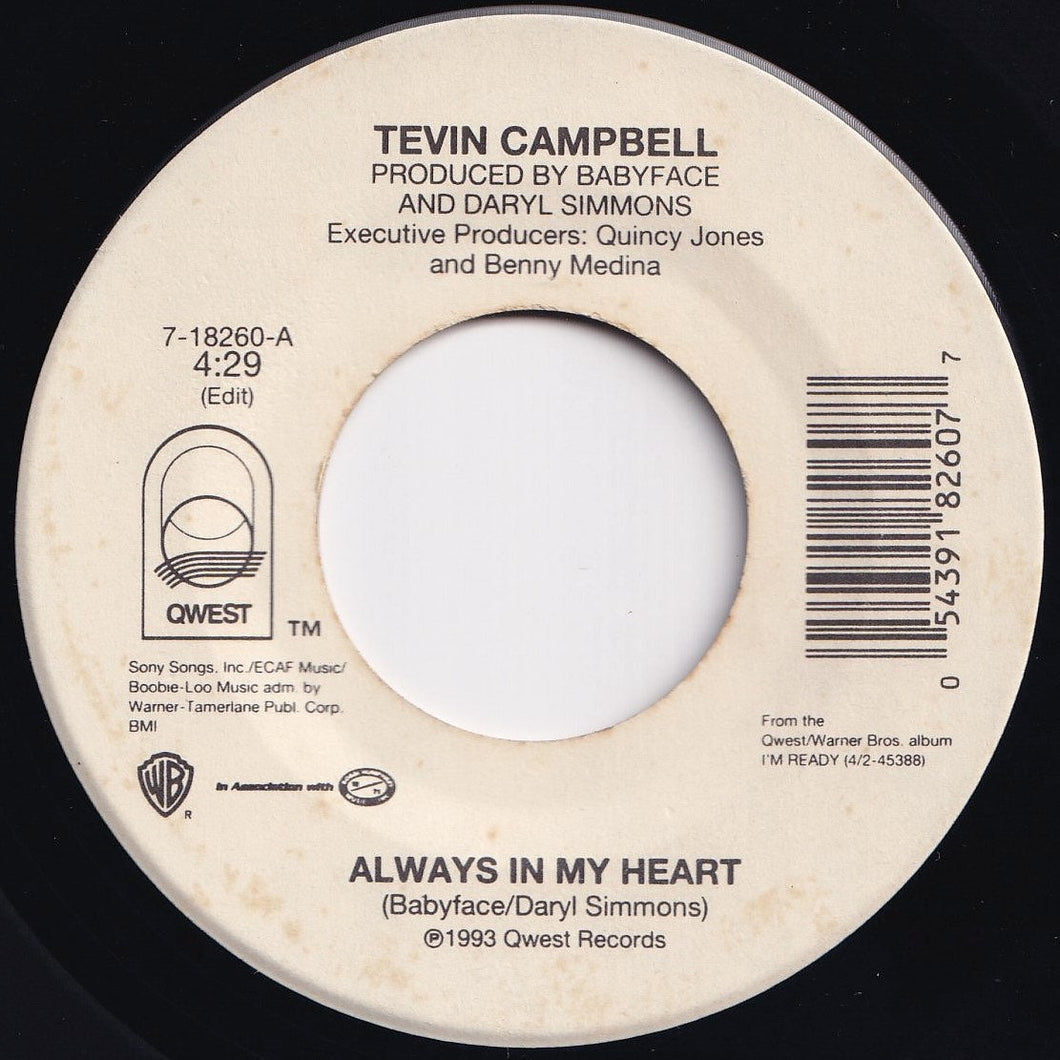 Tevin Campbell - Always In My Heart (Edit) / (Album Version) (7 inch Record / Used)