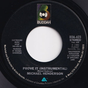 Michael Henderson - Prove It / (Instrumental) (7 inch Record / Used)