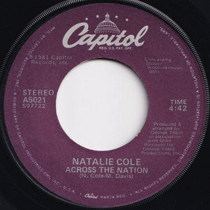 Natalie Cole - You Were Right Girl / Across The Nation (7 inch Record / Used)