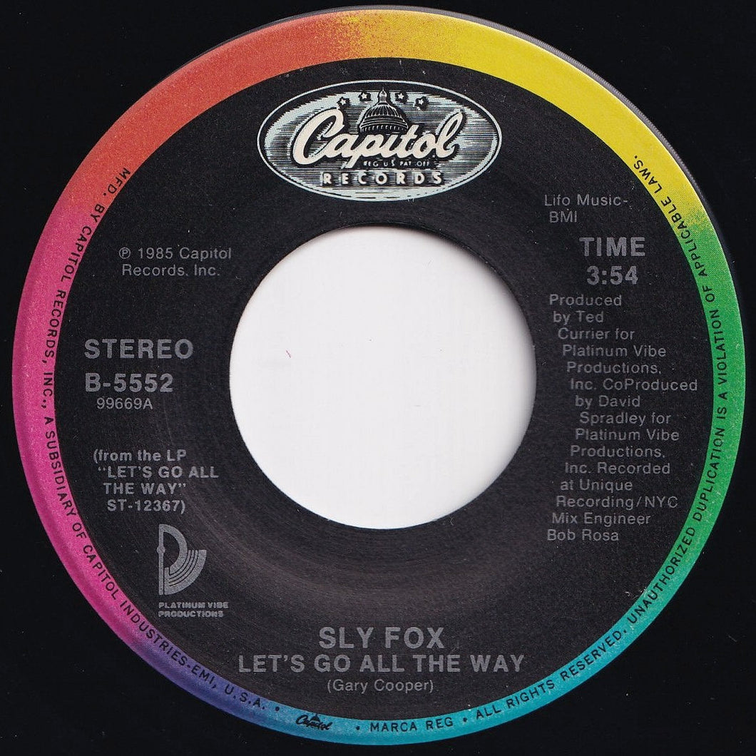 Sly Fox - Let's Go All The Way / Como Tu Te Llama? (What Is Your Name) (Reduced Remix) (7 inch Record / Used)