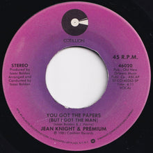 画像をギャラリービューアに読み込む, Jean Knight, Premium - You Got The Papers (But I Got The Man) / Anything You Can Do (I Can Do As Well As You) (7 inch Record / Used)
