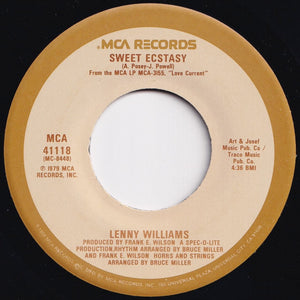 Lenny Williams - Sweet Ecstasy / Love Hurt Me, Love Healed Me (7 inch Record / Used)