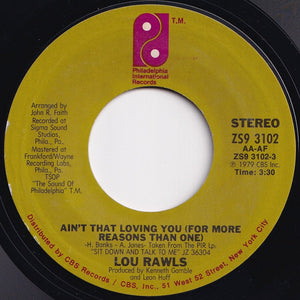 Lou Rawls - Ain't That Loving You (For More Reasons Than One) / Old Times (7 inch Record / Used)