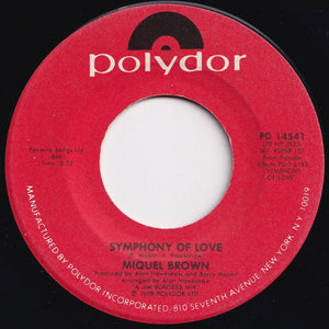 Miquel Brown - Symphony Of Love / Something Made Of Love (7 inch Record / Used)