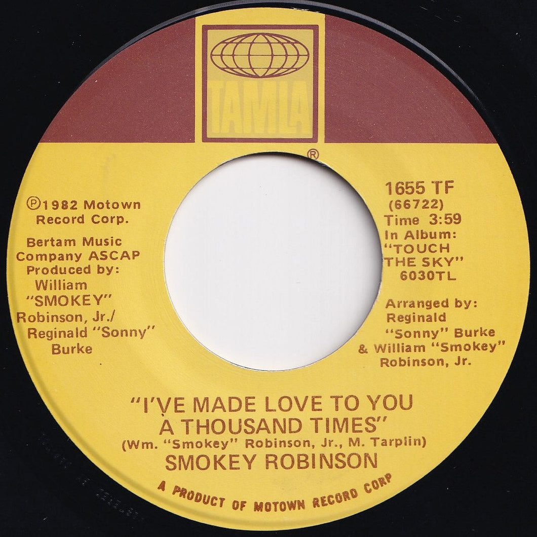 Smokey Robinson - I've Made Love To You A Thousand Times / Into Each Rain Some Life Must Fall (7 inch Record / Used)