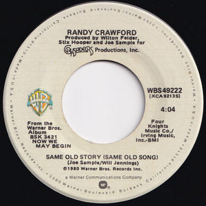 Randy Crawford - Same Old Story (Same Old Song) / Tender Falls The Rain (7 inch Record / Used)