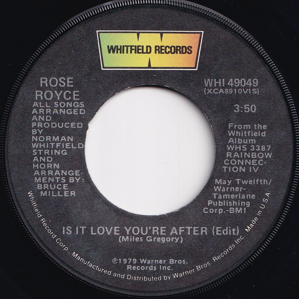 Rose Royce - Is It Love You're After / You Can't Run From Yourself (7 inch Record / Used)