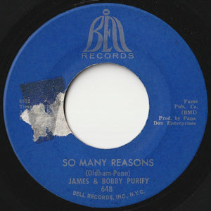 James & Bobby Purify - I'm Your Puppet / So Many Reasons (7 inch Record / Used)