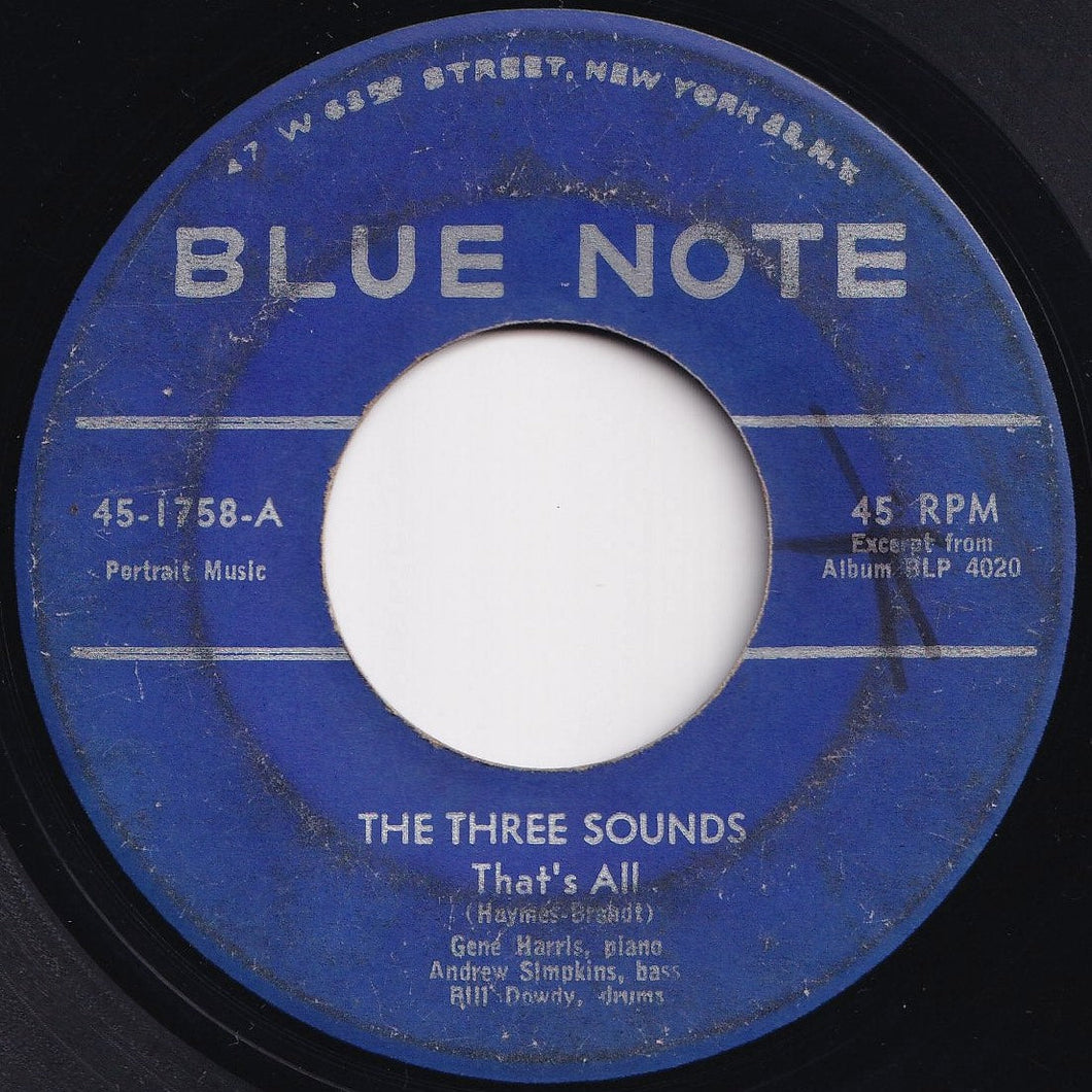 Three Sounds - That's All / St. Thomas (7 inch Record / Used)