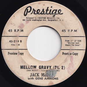 Jack McDuff, Gene Ammons - Mellow Gravy (Part 1) / (Part 2) (7 inch Record / Used)