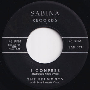 Belmonts - I Confess / Hombre (7 inch Record / Used)