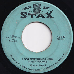 Sam & Dave - Hold On! I'm A Comin' / I Got Everything I Need (7 inch Record / Used)